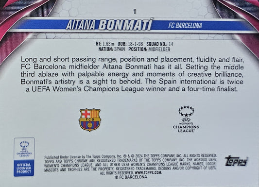 Aitana Bonmatí - Topps Chrome UEFA Women's Champions League 23/24
