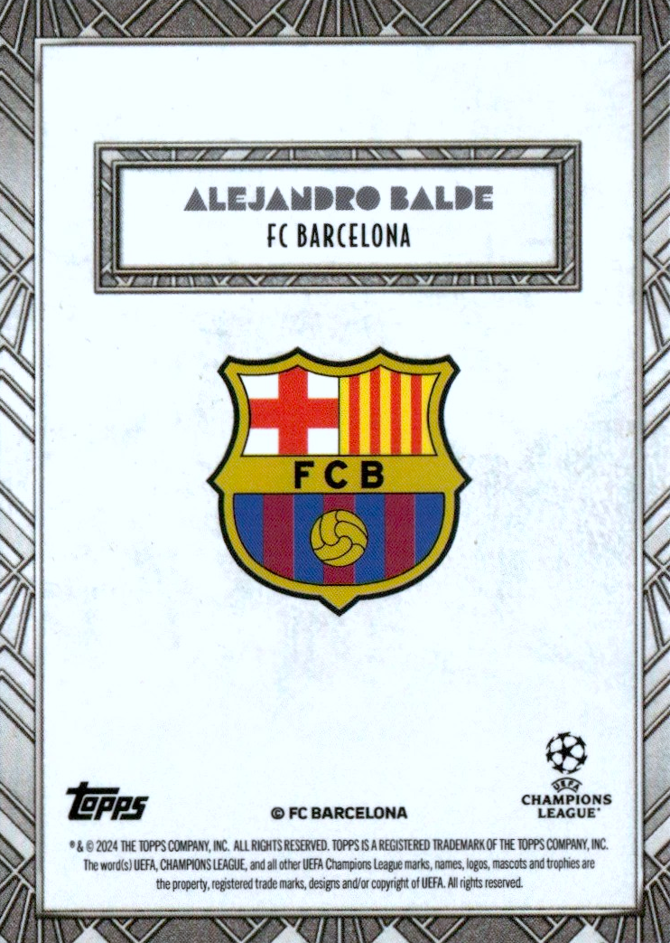 Alejandro Balde - Topps Deco UEFA Club Competitions 24/25