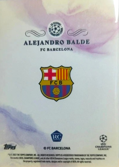 Alejandro Balde (RC) - Rookie - UEFA Champions League Pearl 21/22