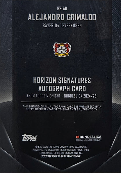 Alejandro Grimaldo /99 - Autógrafo original - Horizon - Midnight Bundesliga 24/25
