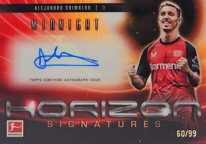 Alejandro Grimaldo /99 - Autógrafo original - Horizon - Midnight Bundesliga 24/25