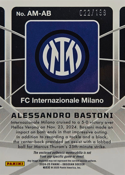 Alessandro Bastoni /199 - Parche - Obsidian Soccer 24/25