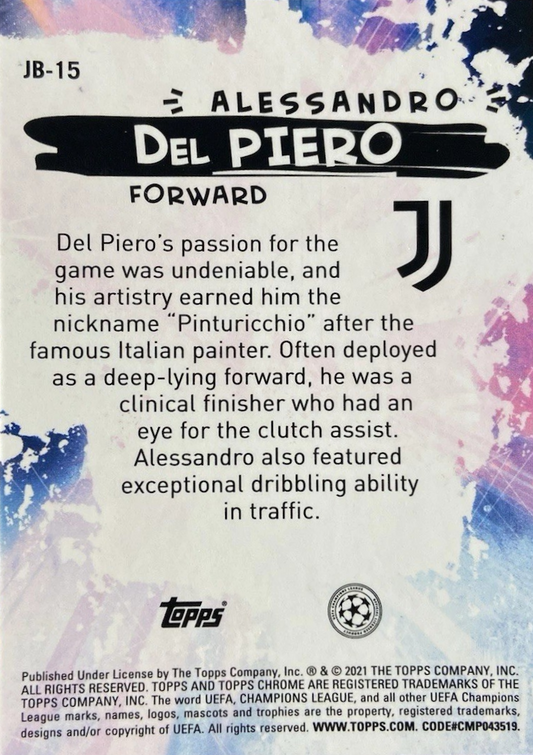 Alessandro Del Piero - Joga Bonito - Topps Chrome UEFA Champions League 20/21
