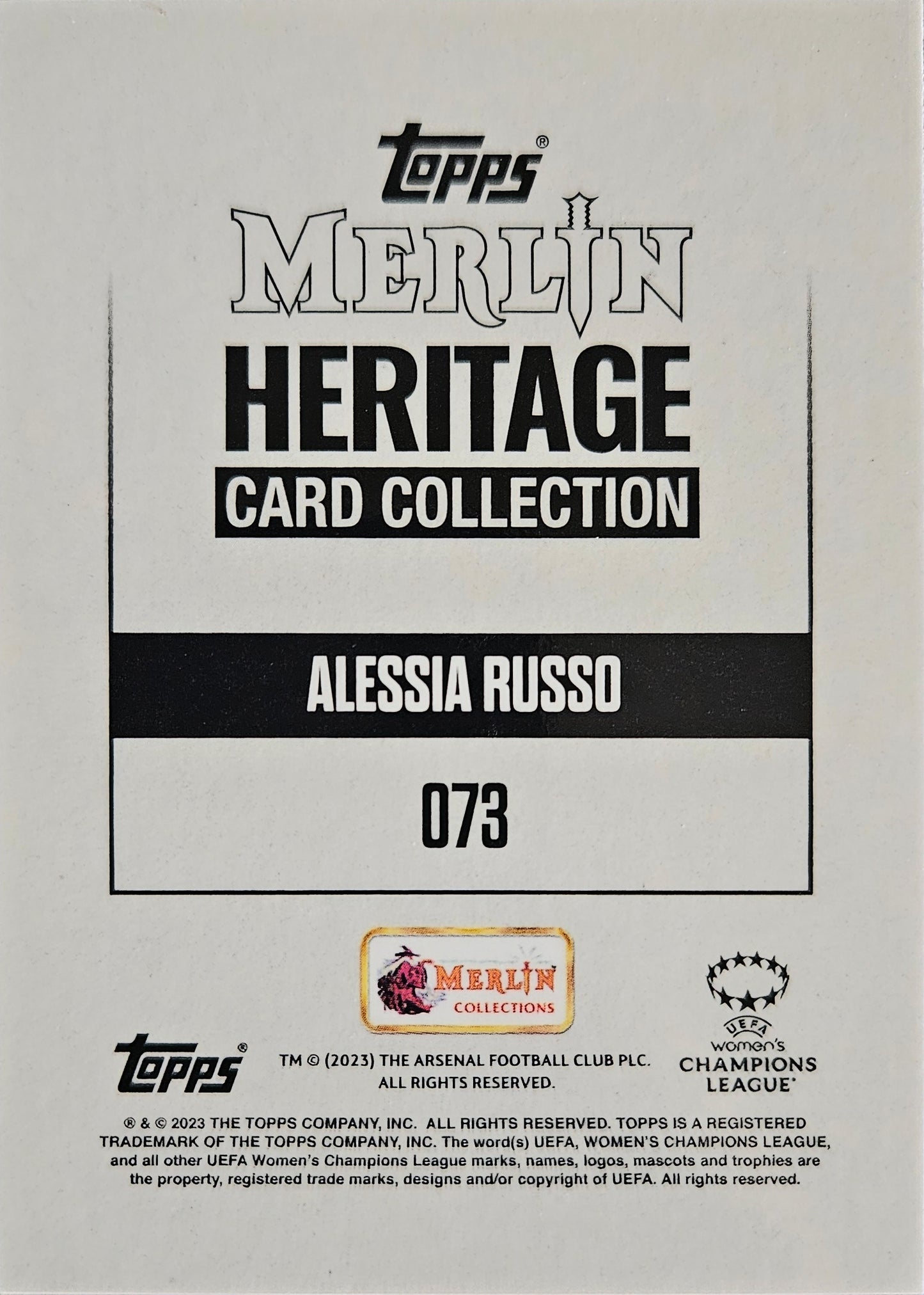 Alessia Russo - Merlin Heritage UEFA Club Competitions 23/24