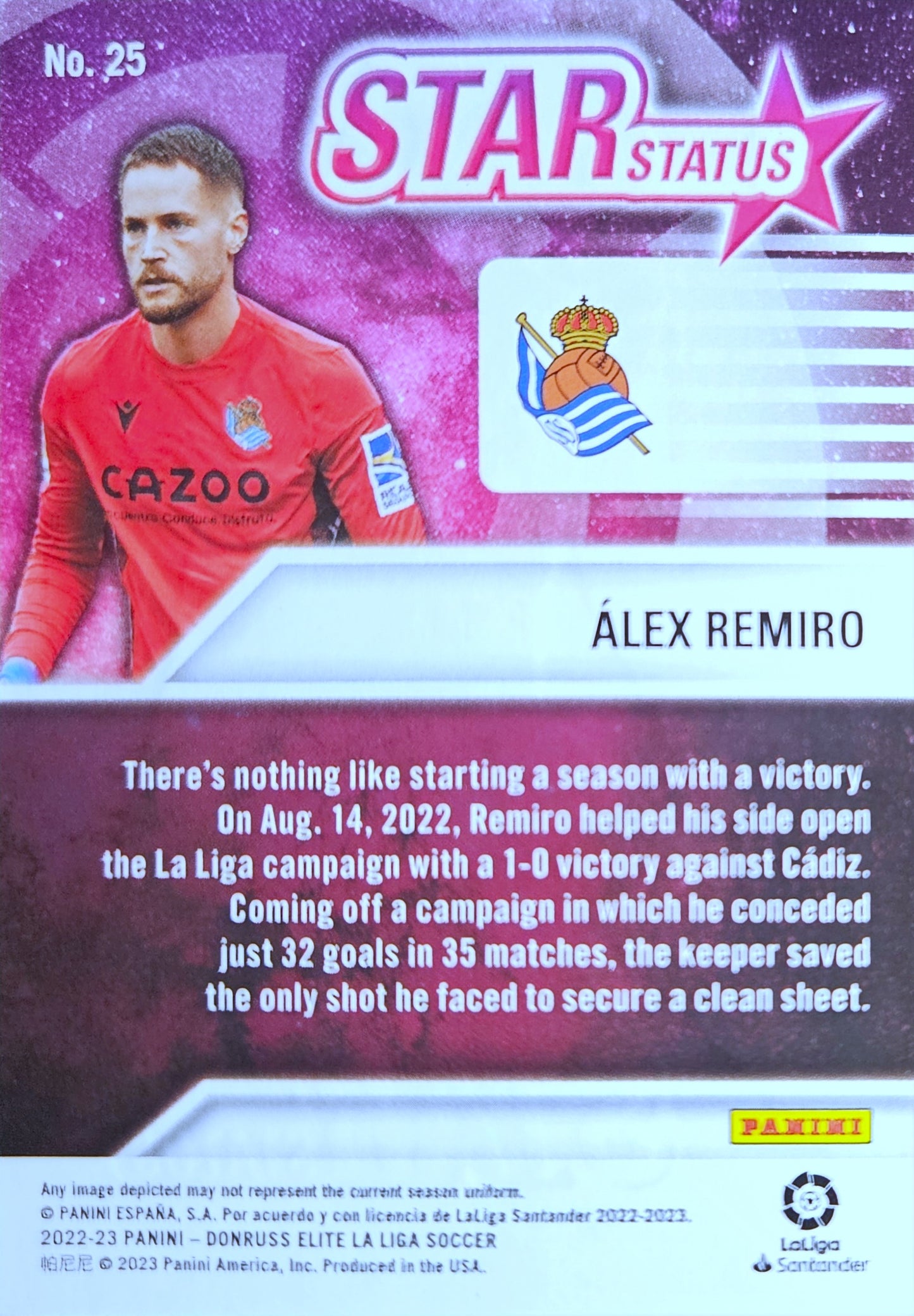 Álex Remiro - Star Status - Donruss Elite LaLiga 22/23