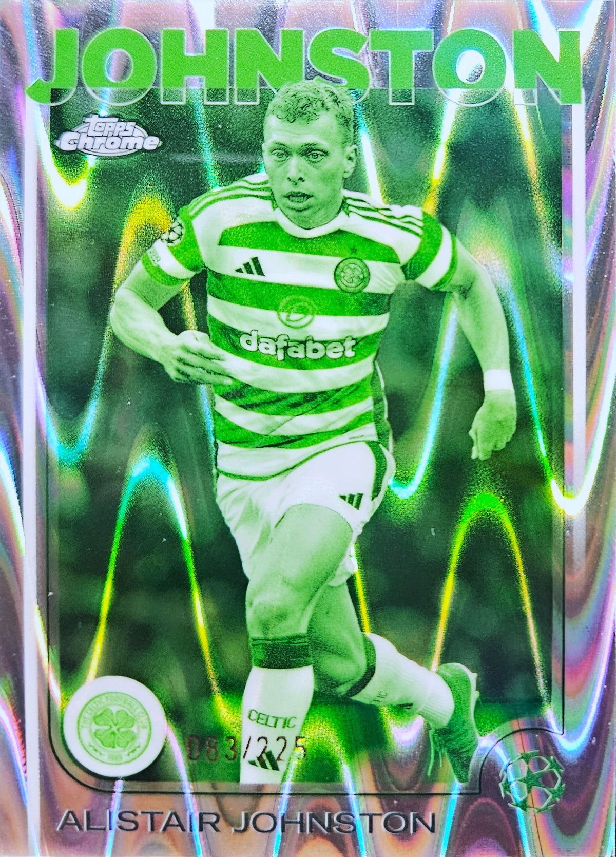 Alistair Johnston /225 - Green Lava - Topps Chrome UEFA Club Competitions 24/25