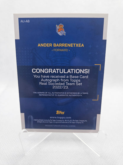 Ander Barrenetxea - Autógrafo original - Team Set Real Sociedad 22/23