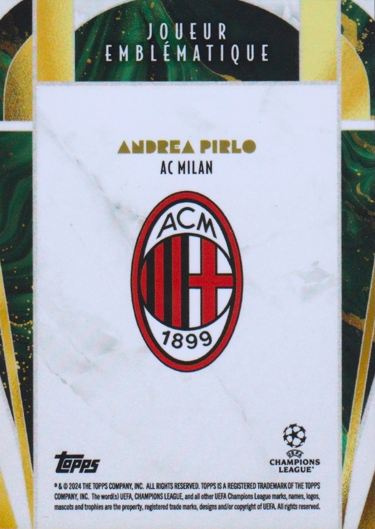 Andrea Pirlo - Joueur Emblématique - Topps Deco UEFA Club Competitions 23/24