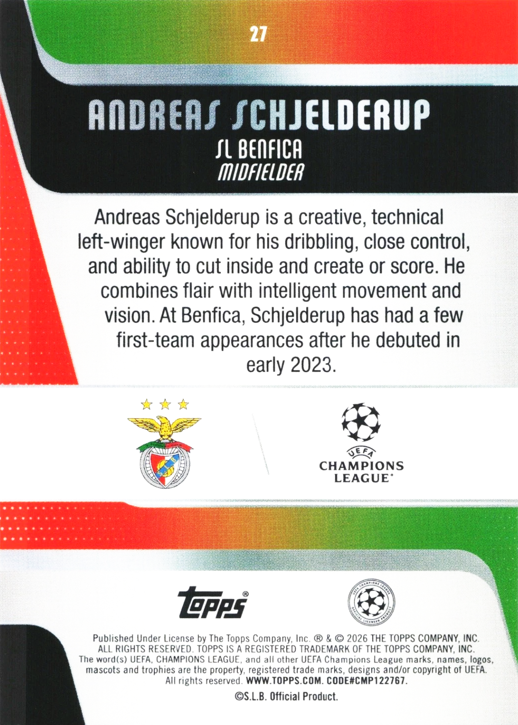Andreas Schjelderup - UEFA Club Competitions 25/26
