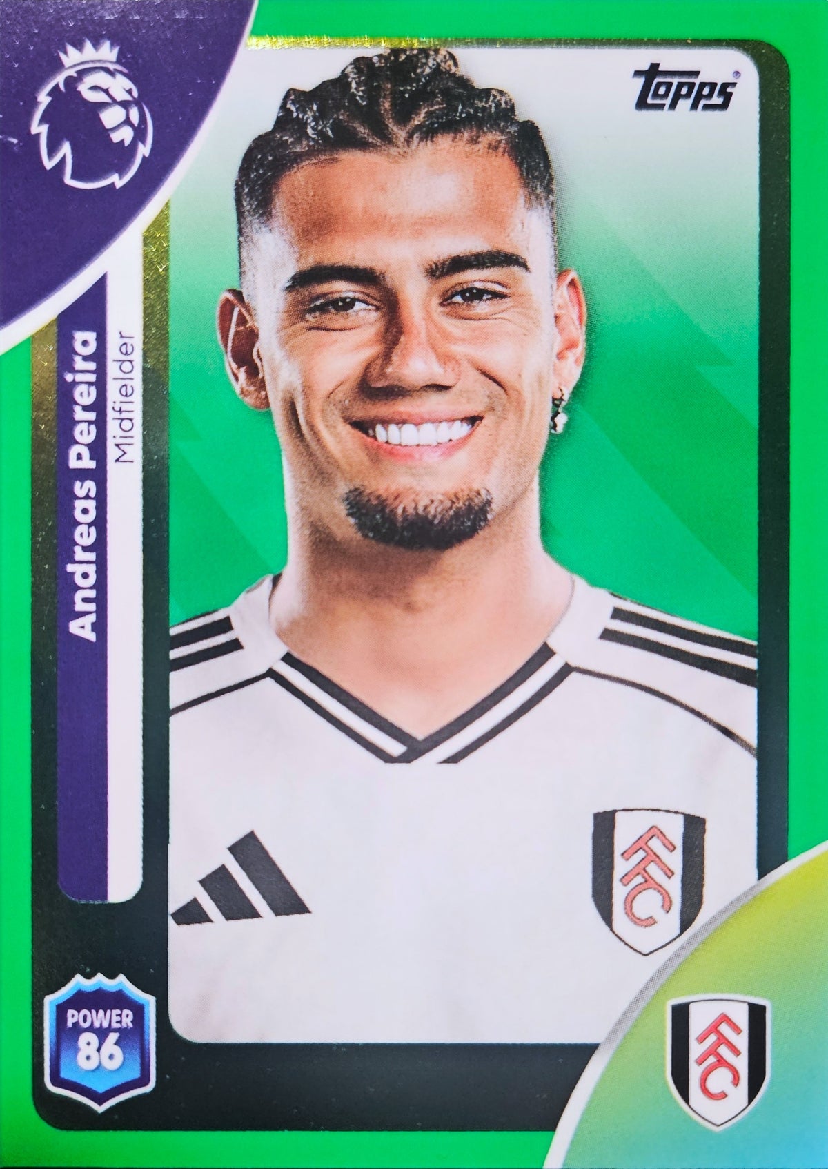 Andreas Pereira - Paralela verde - Topps Premier League 2026