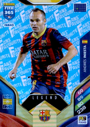 Andrés Iniesta - Fan's Favourite Legend - Paralela azul - Adrenalyn XL FIFA 365 2026
