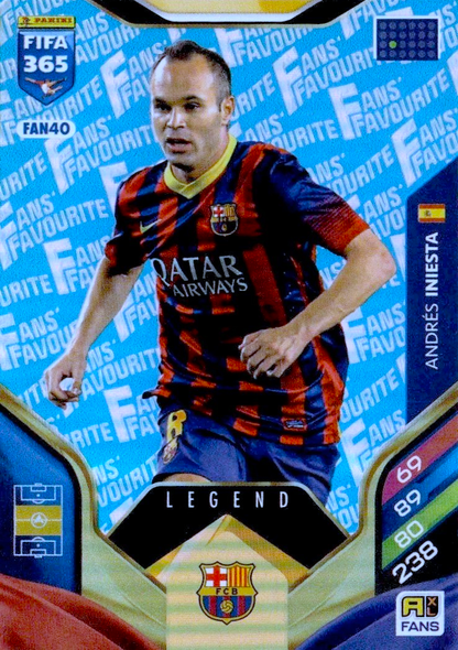 Andrés Iniesta - Fan's Favourite Legend - Paralela azul - Adrenalyn XL FIFA 365 2026