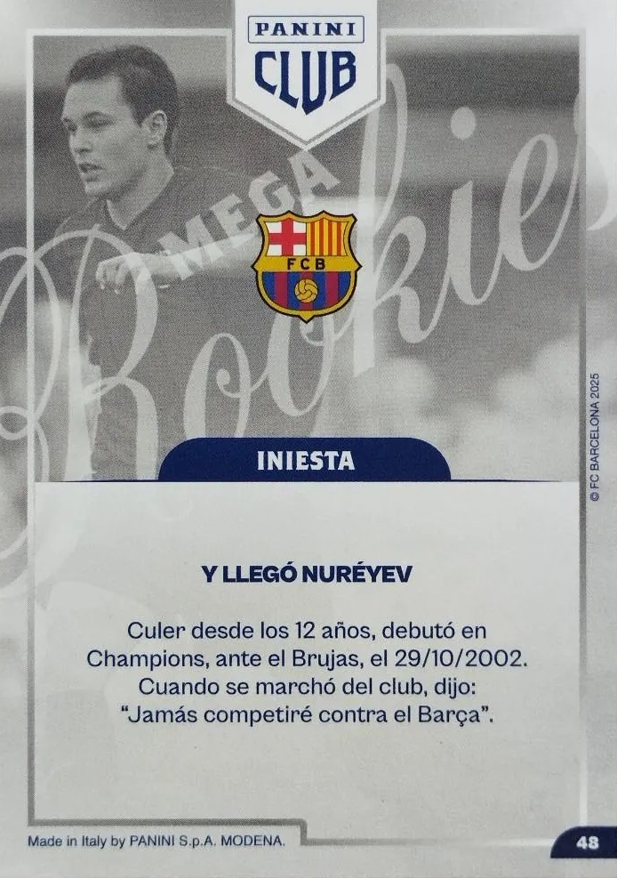 Andrés Iniesta - Mega Rookies - Panini Club Barcelona 24/25