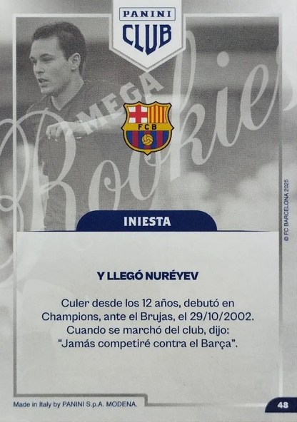 Andrés Iniesta - Mega Rookies - Panini Club Barcelona 24/25