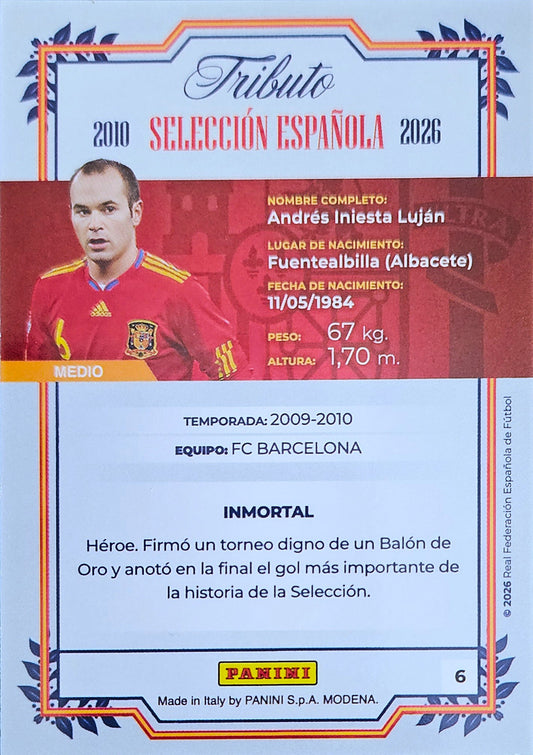 Andrés Iniesta - Sudáfrica 2010 - Tributo "Vamos Campeones" Selección Española 2010-2026