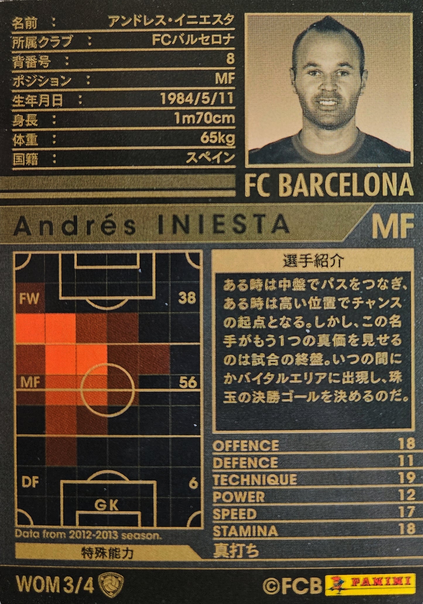 Andrés Iniesta - World Class OM - WCCF 12/13
