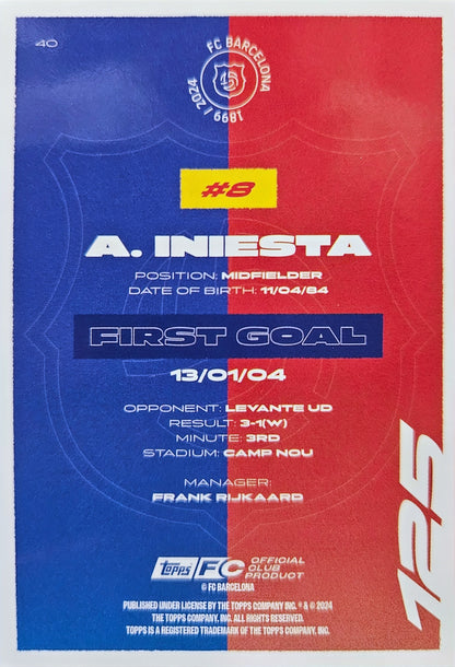 Andrés Iniesta - First Goal - Team Set Barcelona 24/25