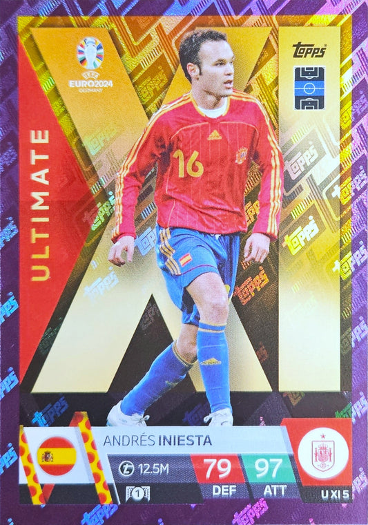 Andrés Iniesta - Ultimate Purple - Match Attax EURO 2024 Germany