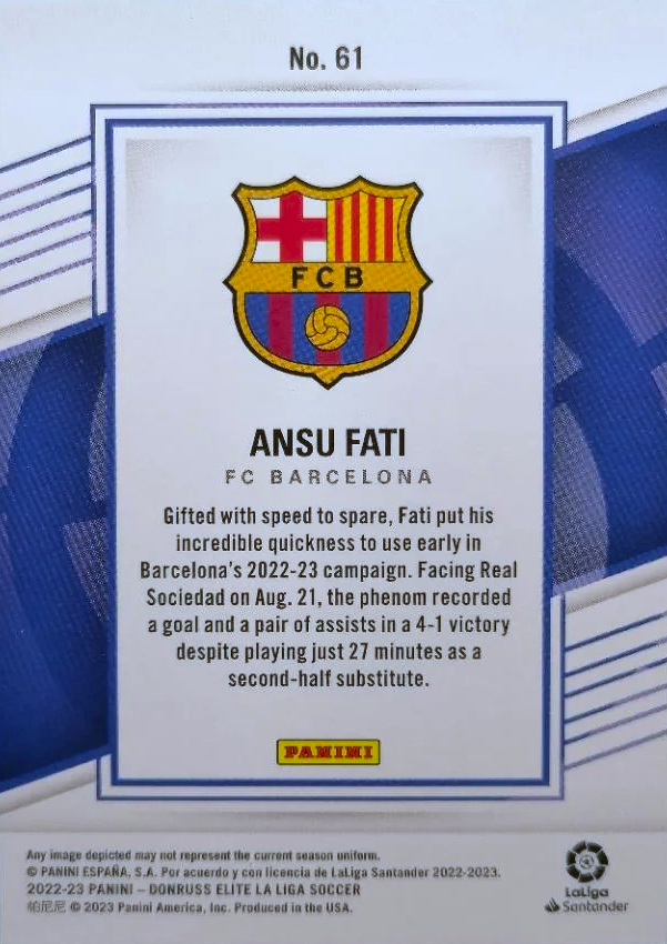 Ansu Fati - Donruss Elite LaLiga 22/23