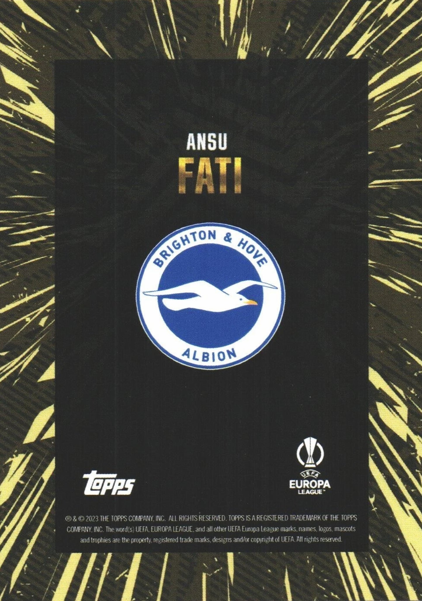 Ansu Fati - Topps Gold UEFA Club Competitions 23/24