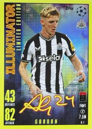 Anthony Gordon - Illuminator - Match Attax Extra UEFA Club Competitions 23/24