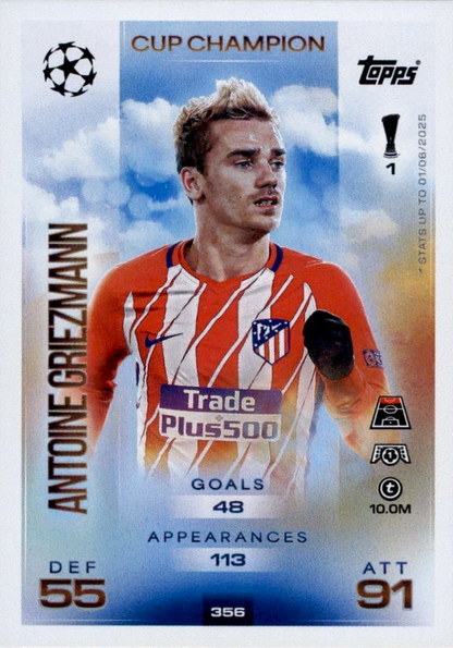 Antoine Griezmann - Cup Champion - Match Attax UEFA Club Competitions 25/26