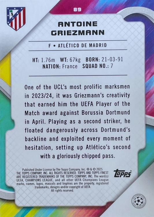 Antoine Griezmann - Topps Finest UEFA Club Competitions 24/25