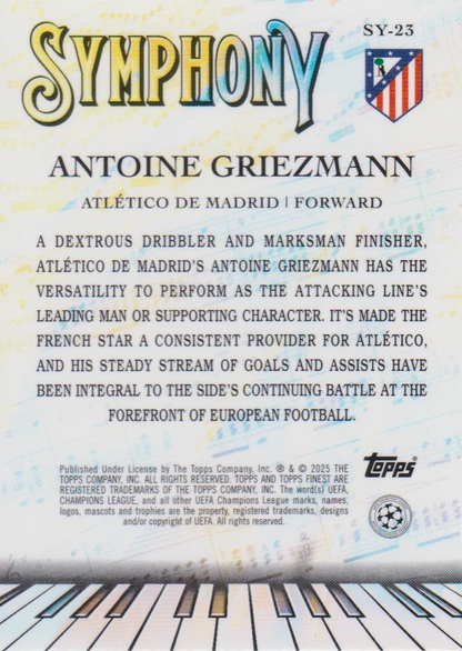 Antoine Griezmann - Symphony - Topps Finest UEFA Club Competitions 24/25