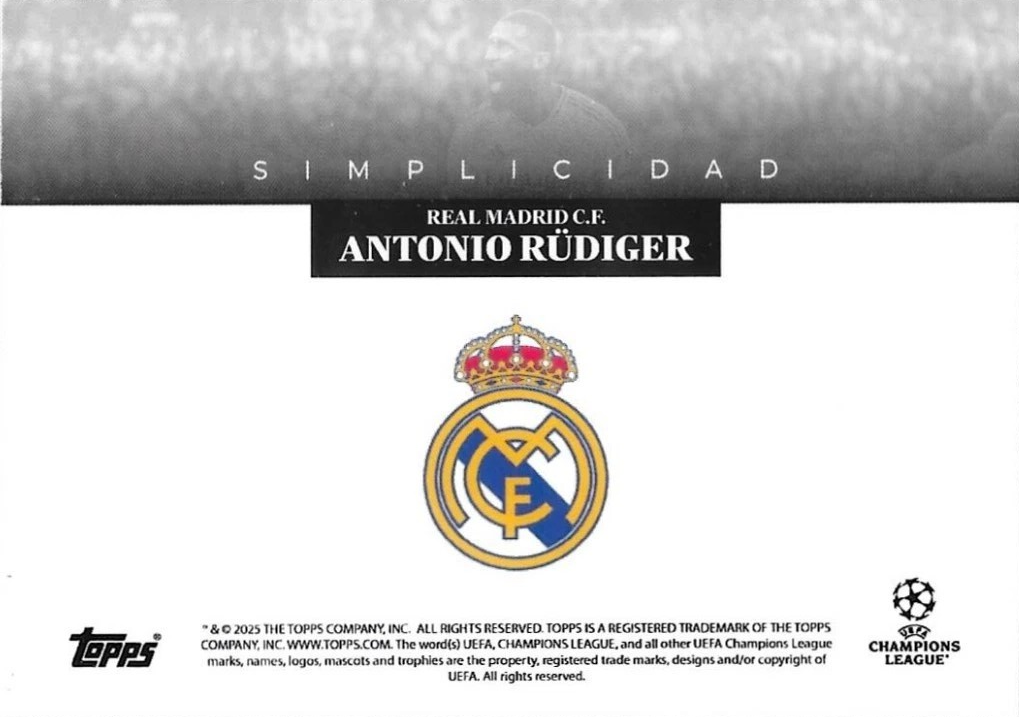 Antonio Rüdiger - Simplicidad UEFA Club Competitions 24/25