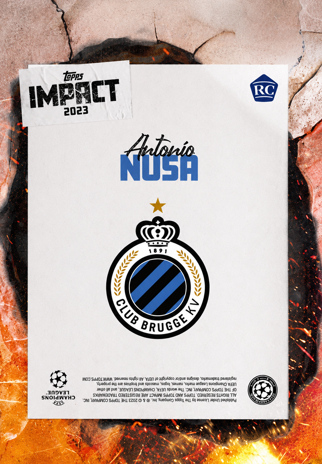 Antonio Nusa (RC) - Topps Impact UEFA Club Competitions 2023