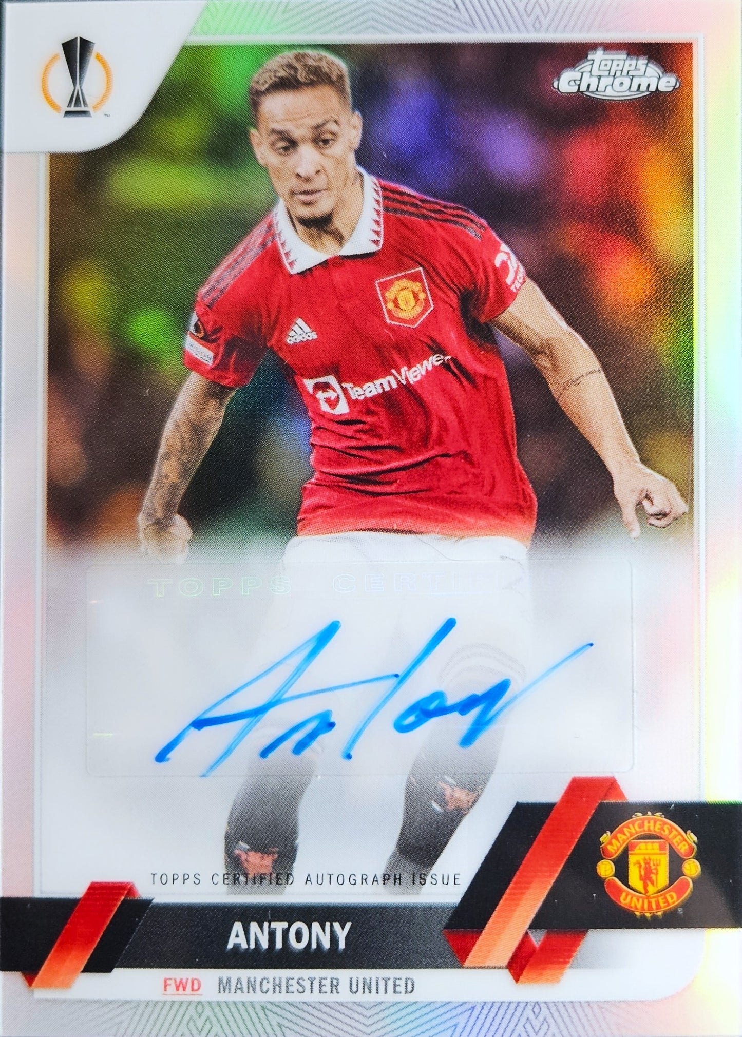 Antony - Autógrafo original - Topps Chrome UEFA Club Competitions 22/23