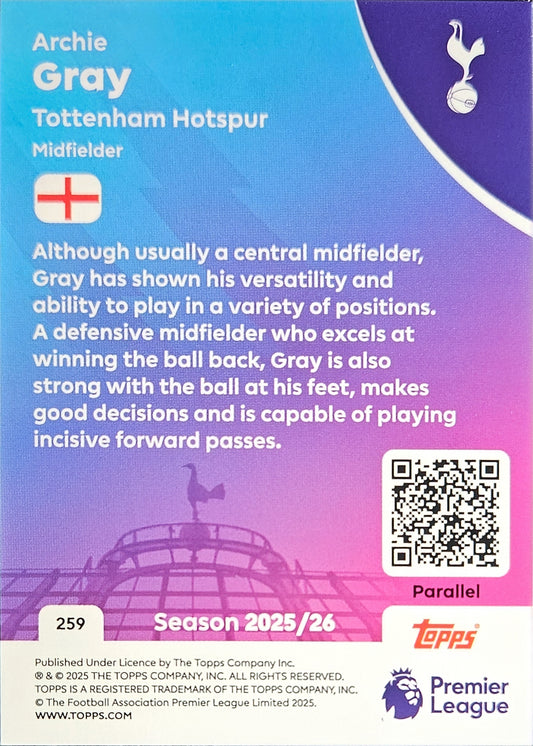 Archie Gray /199 - Topps Premier League 2026