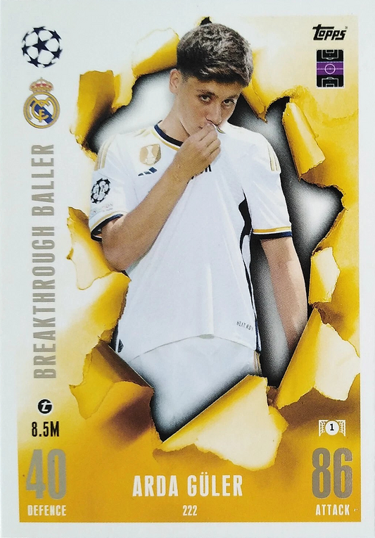 Arda Güler - Breakthrough Baller - Match Attax Extra UEFA Club Competitions 23/24