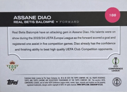 Assane Diao - Future Stars - Topps Chrome UEFA Club Competitions 24/25