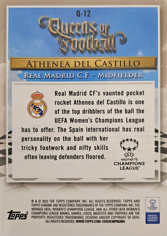 Athenea Del Castillo - Queens of Football - Topps Chrome UEFA Women's Champions League 23/24