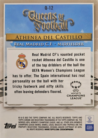 Athenea Del Castillo - Queens of Football - Topps Chrome UEFA Women's Champions League 23/24
