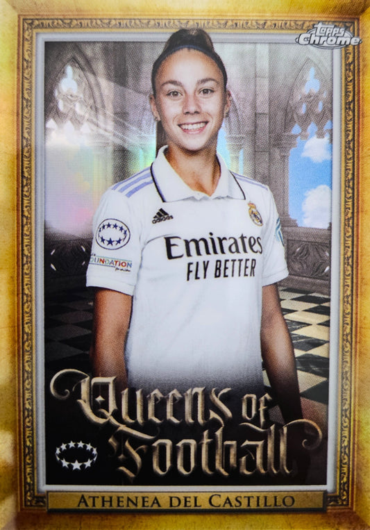 Athenea Del Castillo - Queens of Football - Topps Chrome UEFA Women's Champions League 23/24