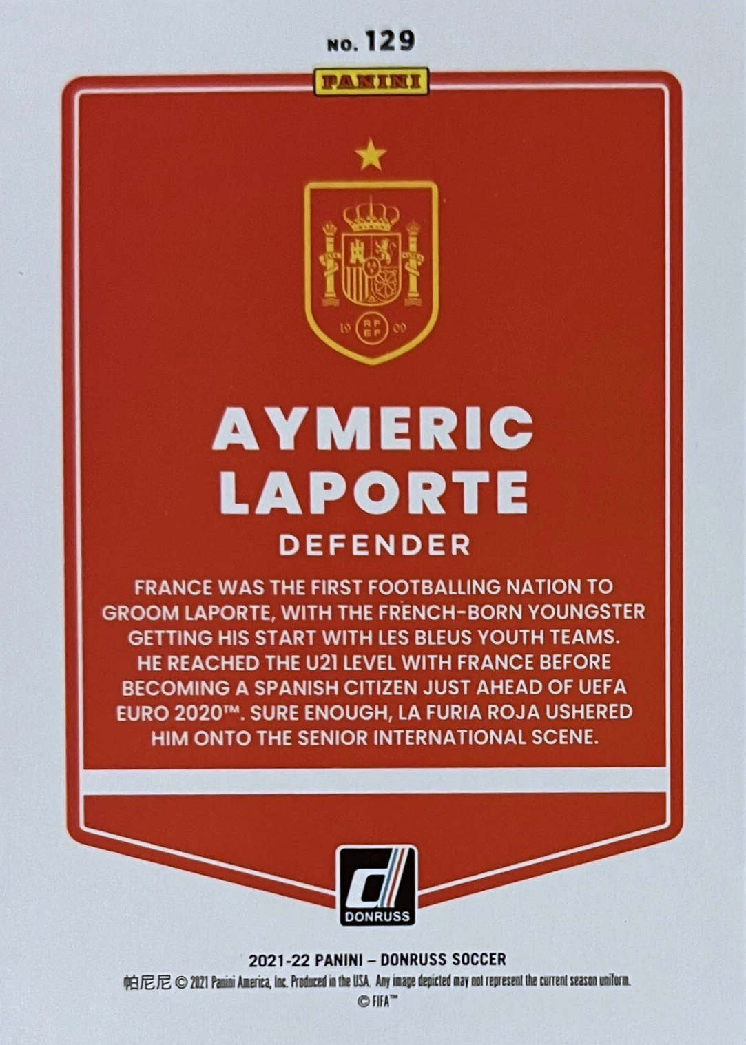 Aymeric Laporte - Green láser - Donruss Soccer 21/22