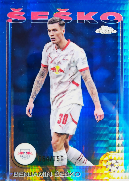 Benjamin Šeško /150 - Topps Chrome UEFA Club Competitions 24/25