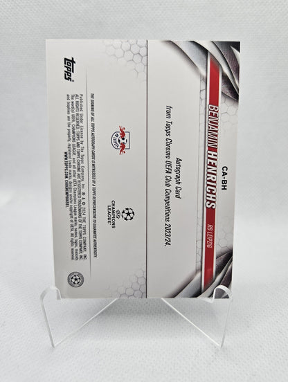 Benjamin Henrichs /199 - Autógrafo original - Topps Chrome UEFA Club Competitions 23/24 (Ed. Japonesa)