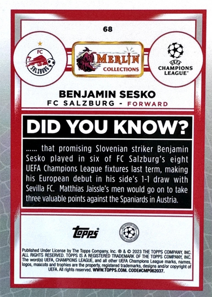Benjamin Šeško - Merlin UEFA Club Competitions 22/23