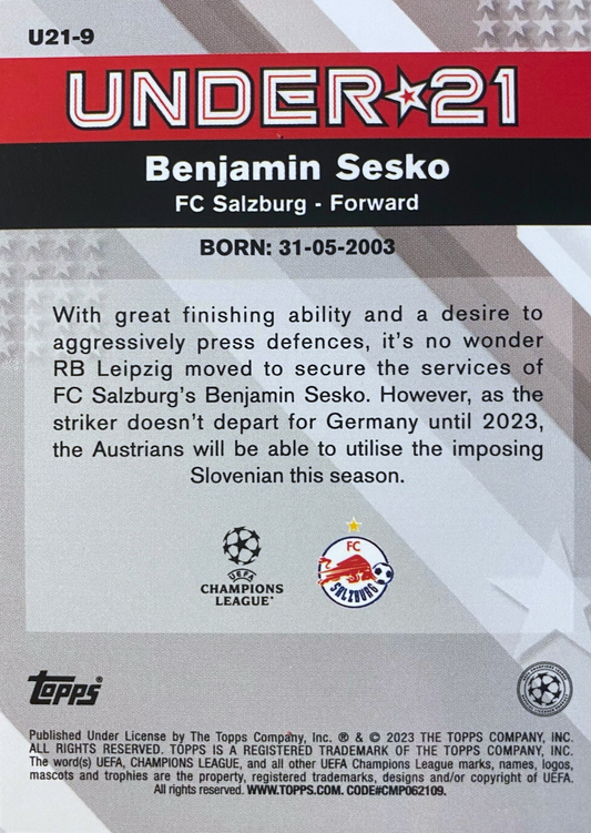 Benjamin Šeško - Under 21 - Merlin UEFA Club Competitions 22/23