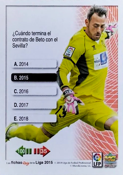 Beto - SuperStar - Las Fichas Quiz de la Liga 2015