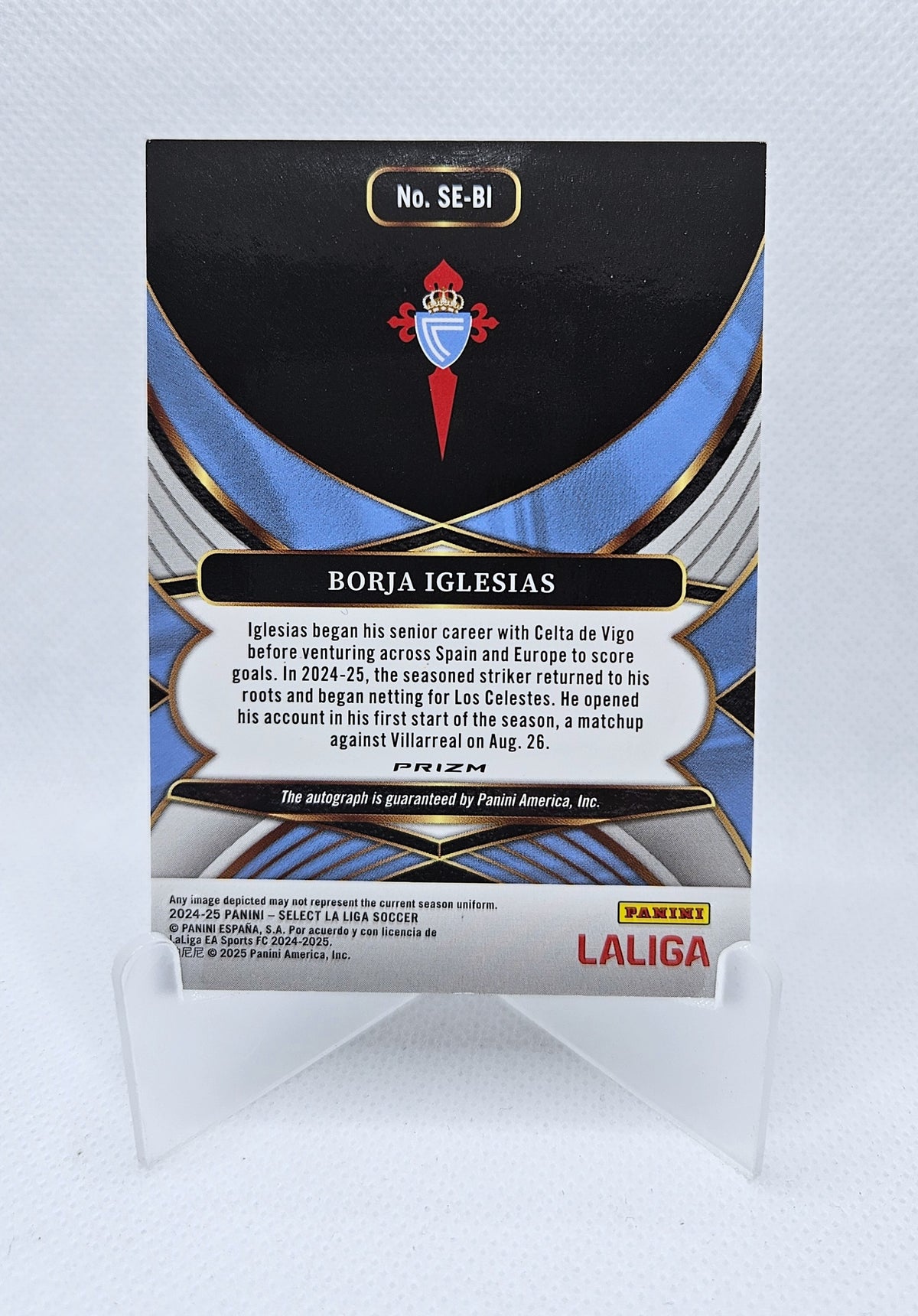 Borja Iglesias - Autógrafo original Blue Pulsar - Select LaLiga 24/25