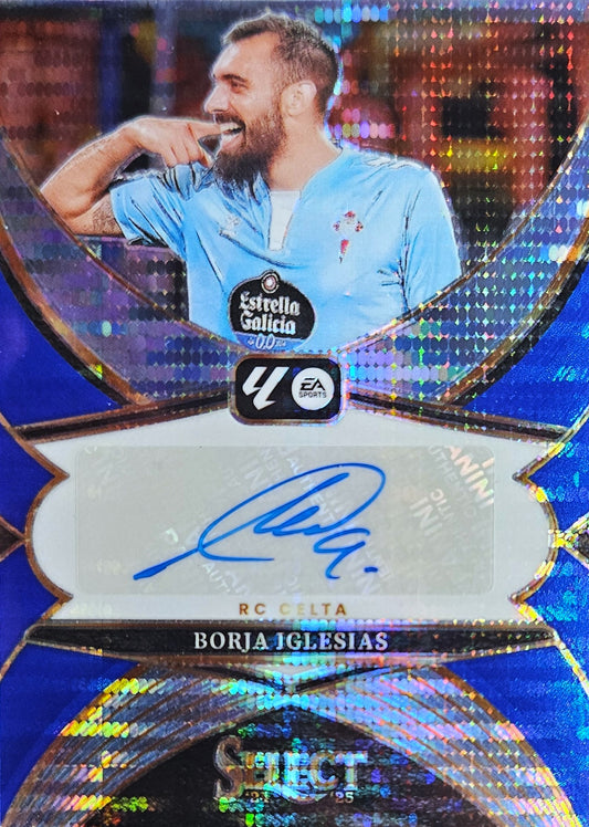 Borja Iglesias - Autógrafo original Blue Pulsar - Select LaLiga 24/25
