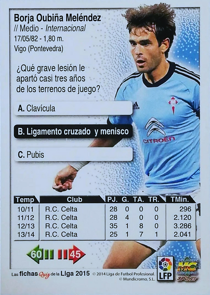 Borja Oubiña - Las Fichas Quiz de la Liga 2015