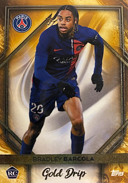 Bradley Barcola (RC) - Gold Drip - Team Set Paris Saint-Germain 23/24
