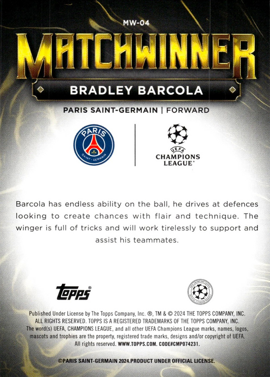 Bradley Barcola (RC) - Matchwinner - SuperStars UEFA Club Competitions 23/24