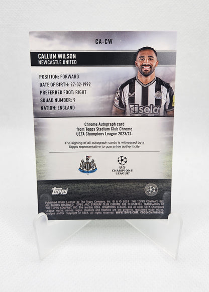 Callum Wilson /99 - Autógrafo original - Stadium Club Chrome UEFA Champions League 23/24