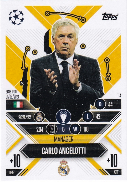 Carlo Ancelotti - Match Attax Extra UEFA Club Competitions 24/25